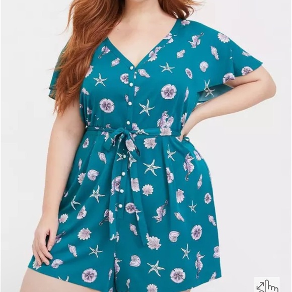 Her Universe Torrid Ariel Seashell Romper - Picture 1 of 14
